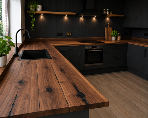 Live edge walnut worktop/ walnut counter top/ soild walnut countertop/ soild walnut epoxy worktop/ soild wood worktop
